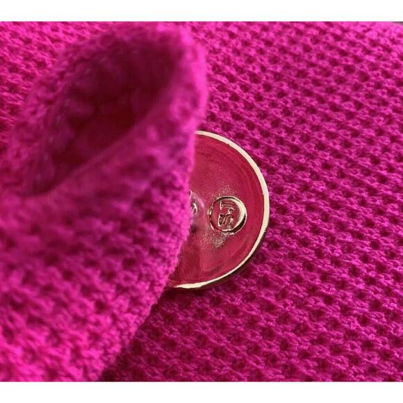 VTG Style St John Black Label Santana 2pc hot pink suit jacket 10 & skirt 6 - Picture 3 of 12